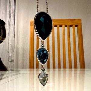 Touchstone Crystal Montana Drop necklace.